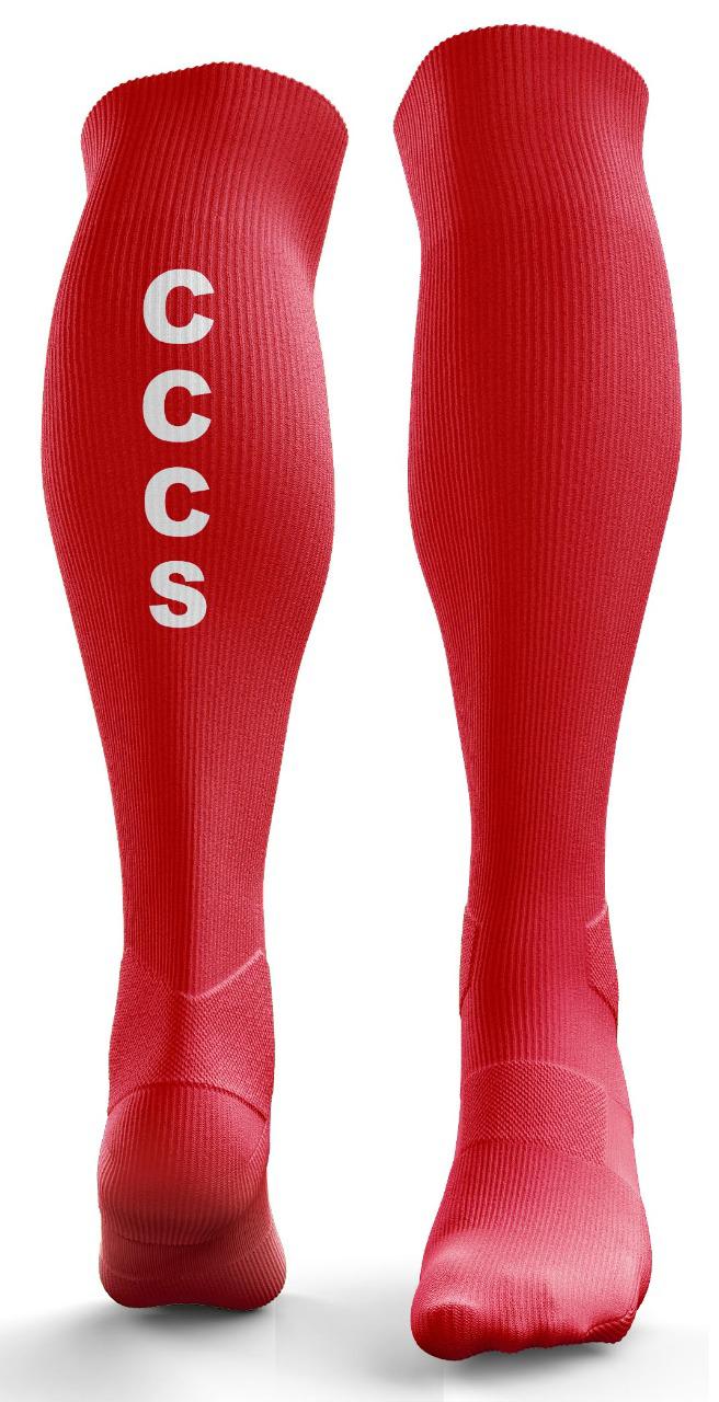 (G) Red PE socks with CCCS to rear